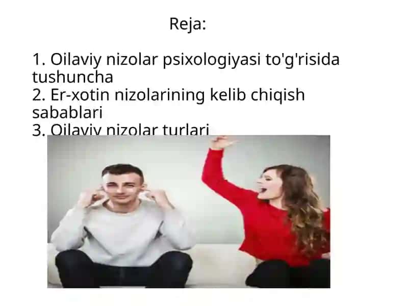Oilaviy nizolar va ularning turlari 2