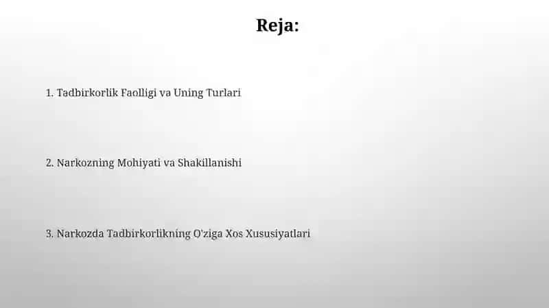 Tadbirkorlik Faolligi va Uning Turlari 2