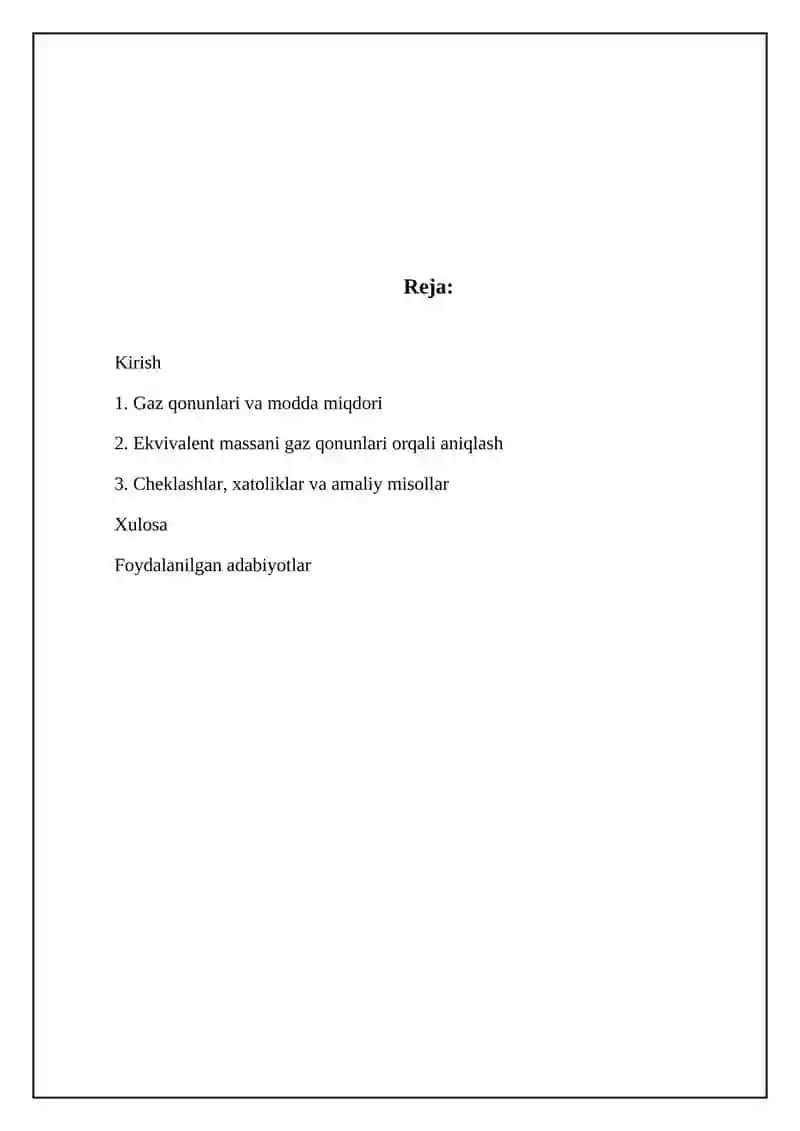 Gaz qonunlari va modda miqdori 2