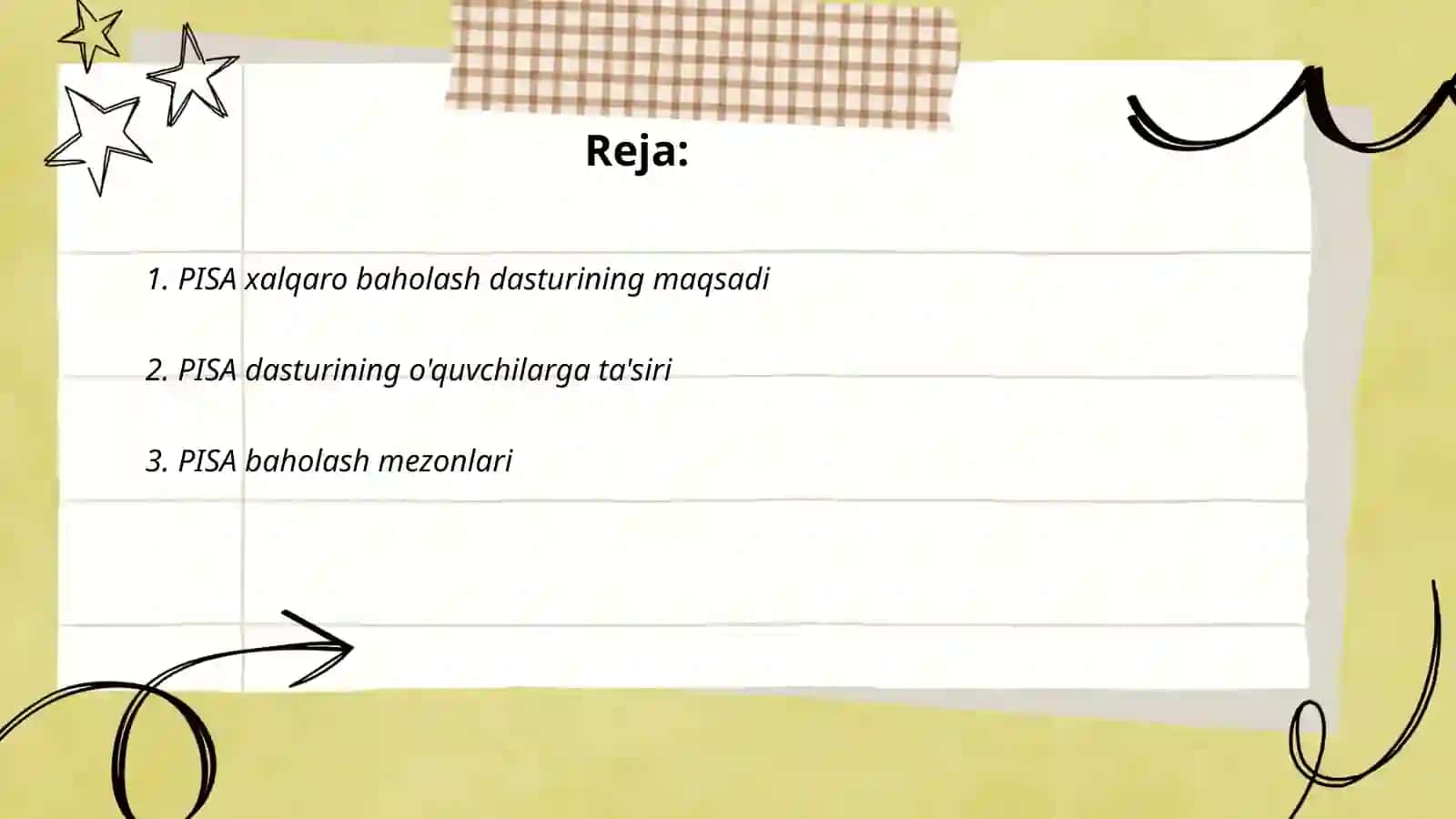 PISA xalqaro baholash dasturi mazmun va mohiyati 2