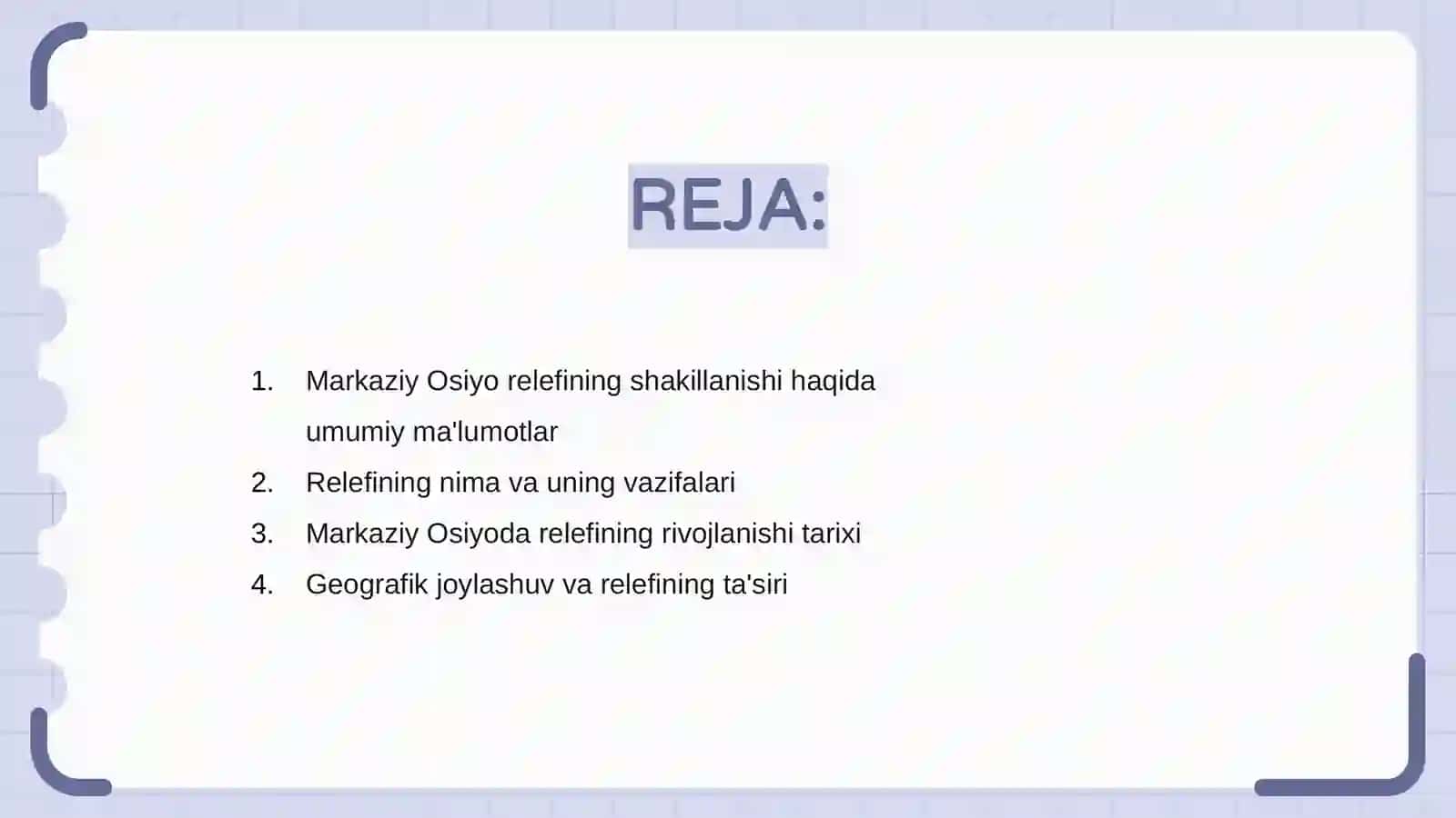 Markaziy Osiyo relefining shakillanishi 2