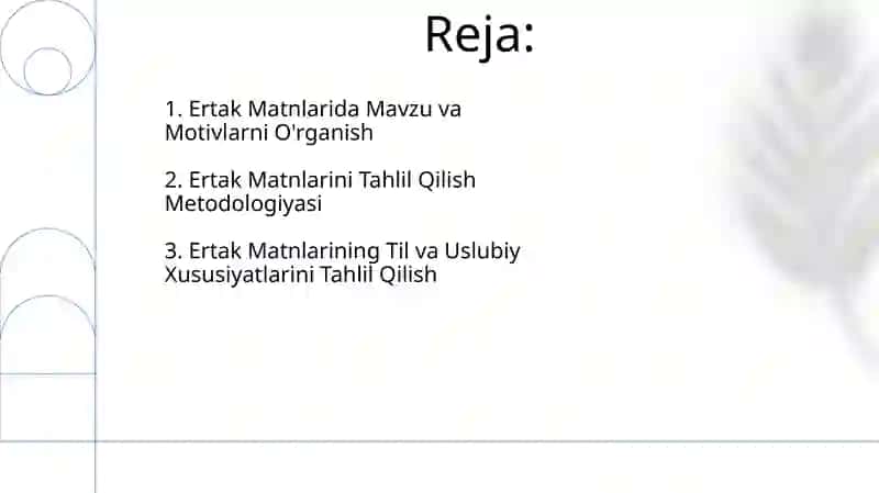 Masal janriga xos matnlar ustida ishlash metodikasi 2