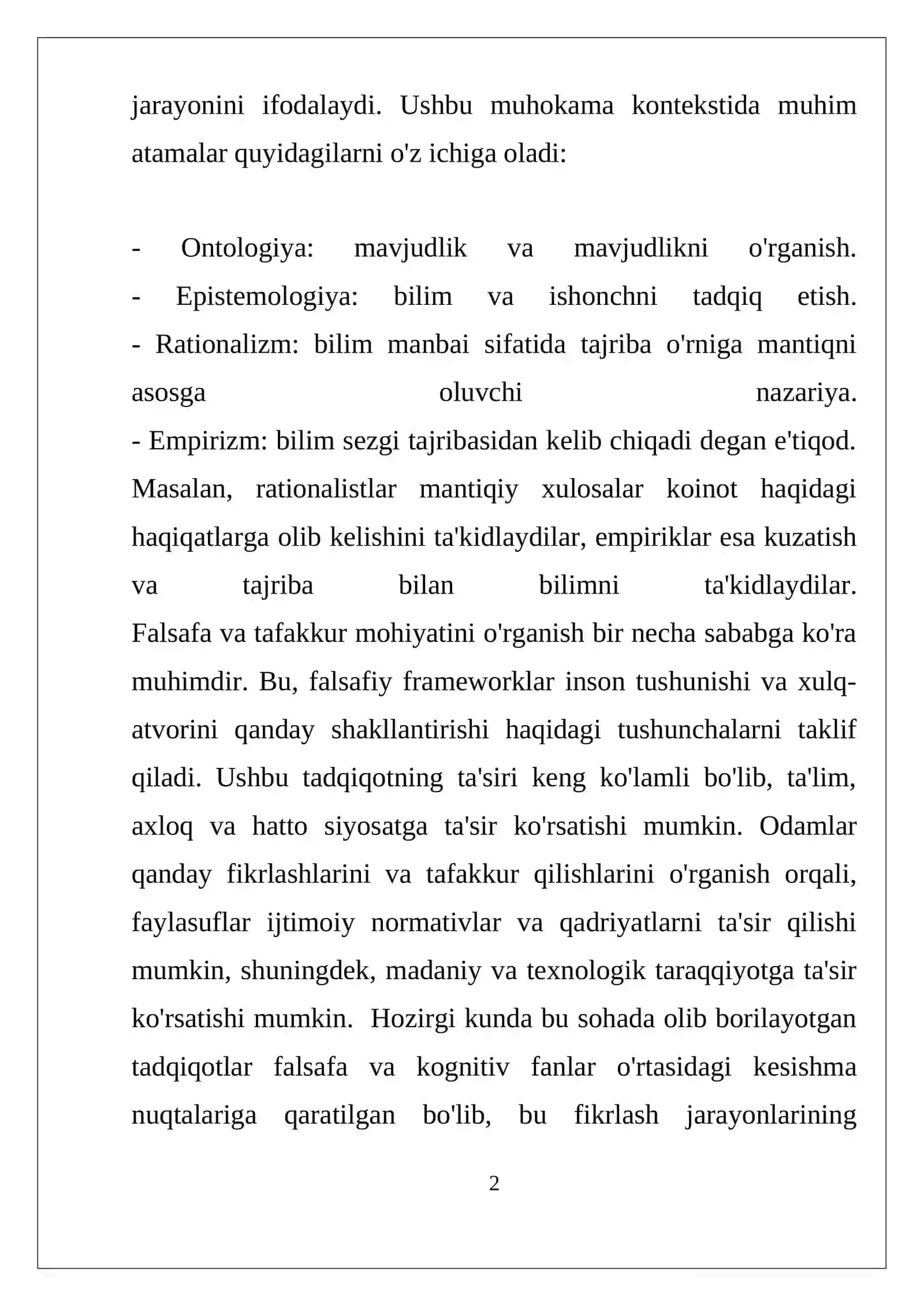 FALSAFA VA TAFAKKUR MOHIYATI 2