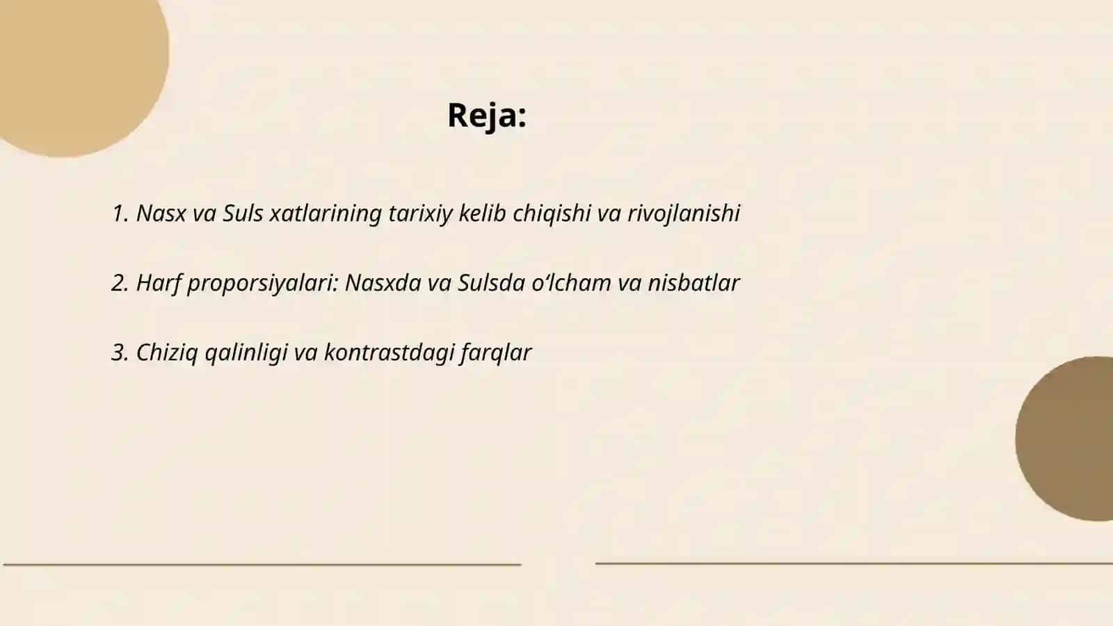 Nasx va Suls xatlarining farqi 2
