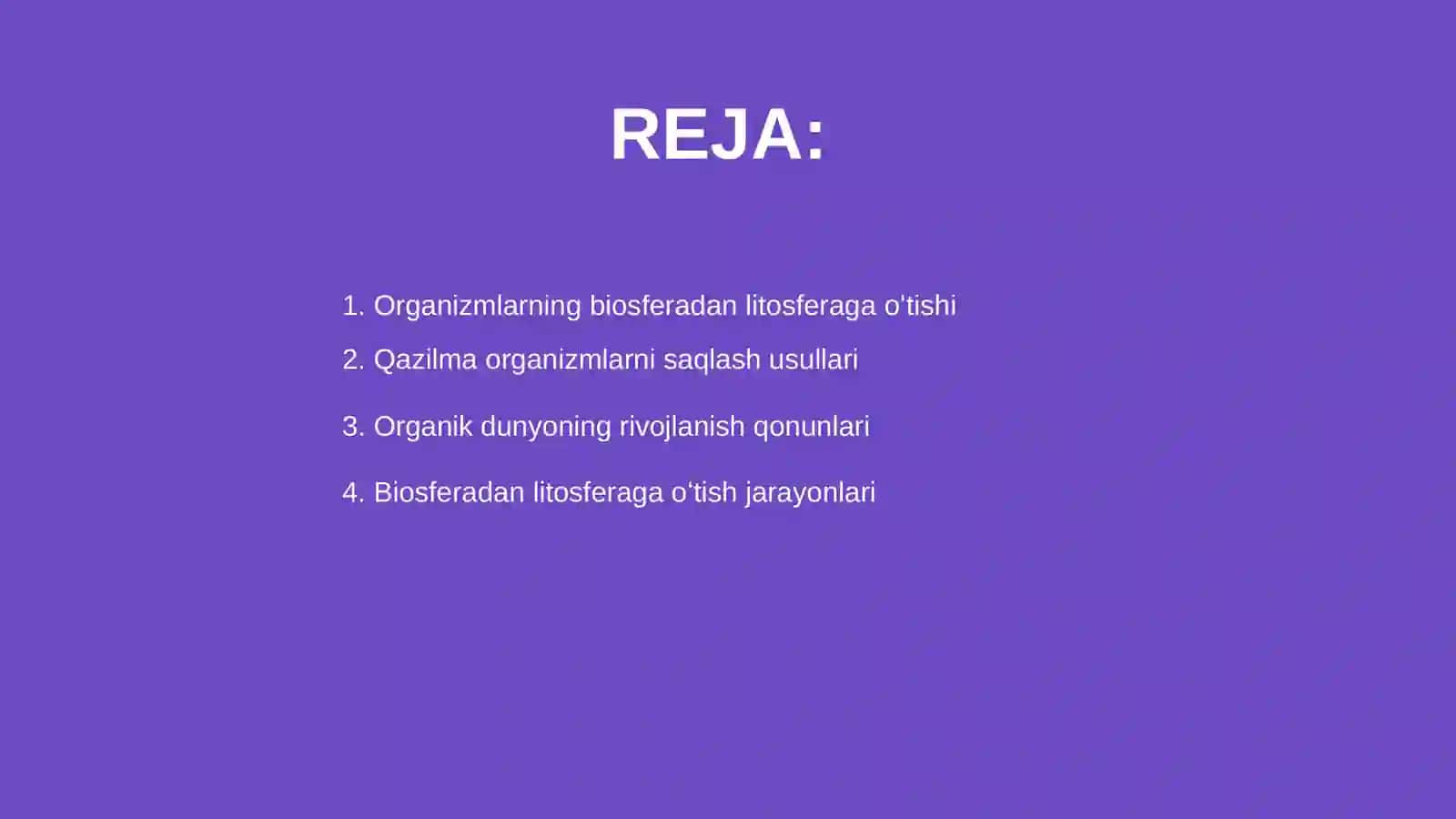 Organizmlarni biosferadan litosferaga oʻtish jarayoni 2