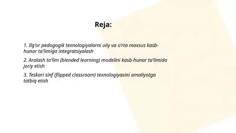 Ilgʻor pedogogik texnologiyalar 2