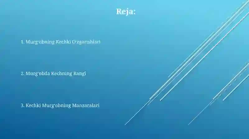 Murdadagi kechi oʻzgarishlar 2