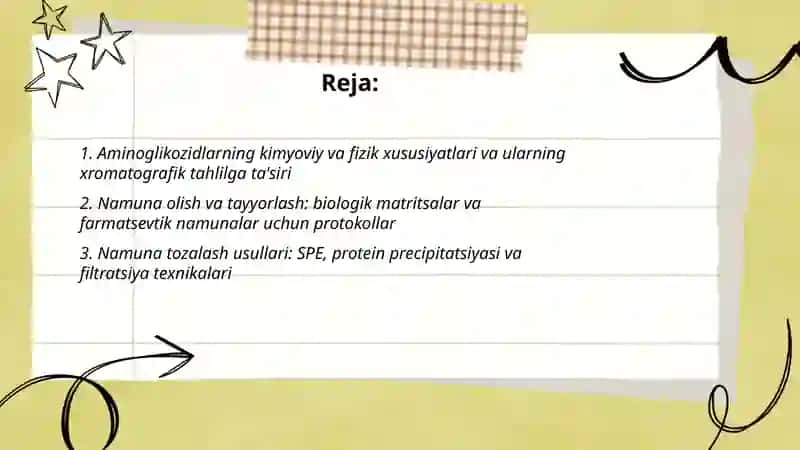 Aminoglikozidlarning tahlilida xromatografik usullarining go'llanilishi 2