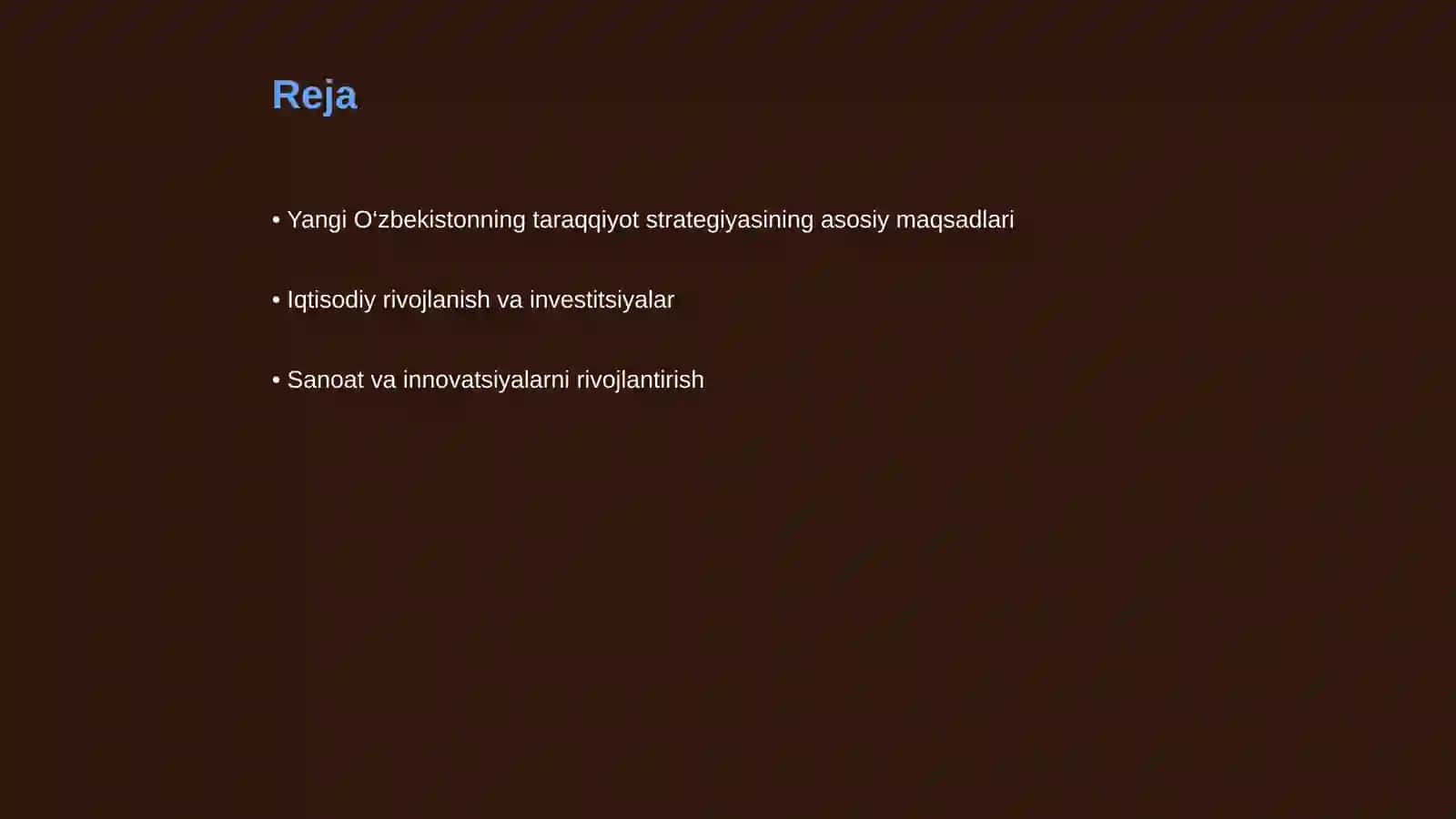 Yangi O‘zbekistonning taraqqiyot strategiyasi 2