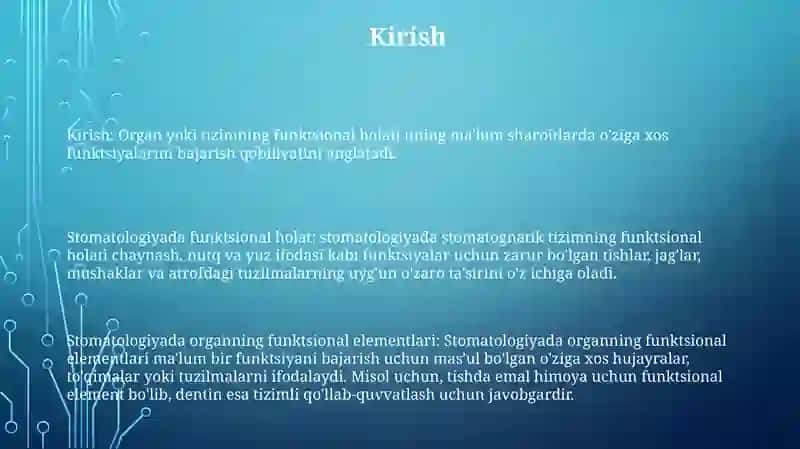 Funktsional Tinch Holat 2