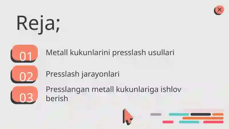 Metall kukunini presslash 2