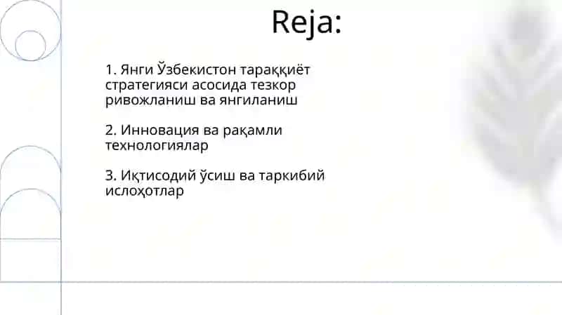 Янги Оʻзбекистон тараққиёт стратегияси 2