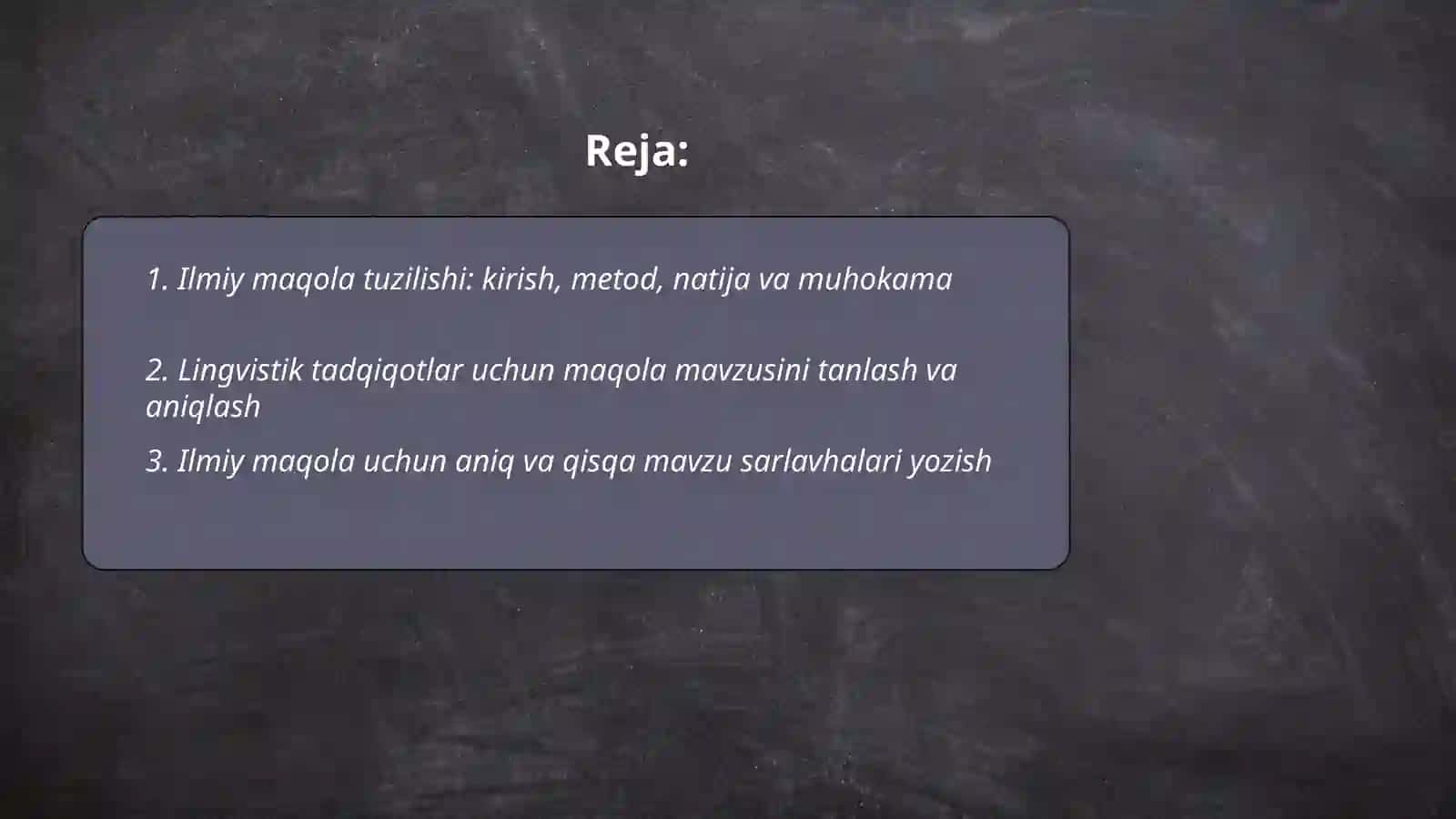 Lingvistik va metodik yo'nalishlarda ilmiy maqola yozish 2