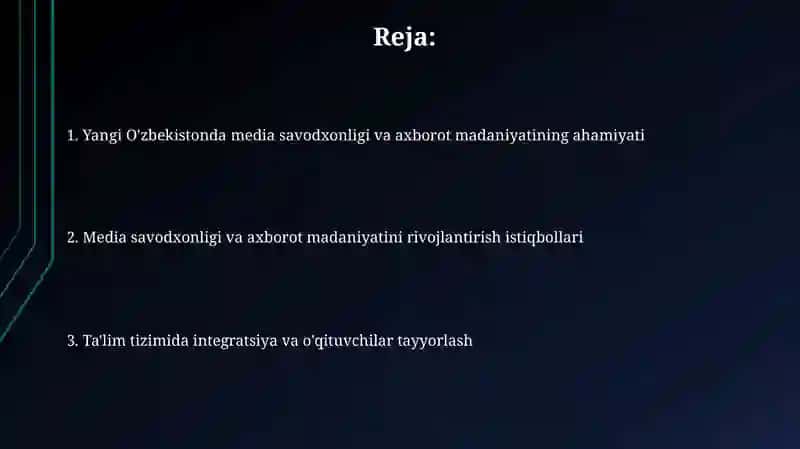 Media savodxonlik va axborot madaniyati 2