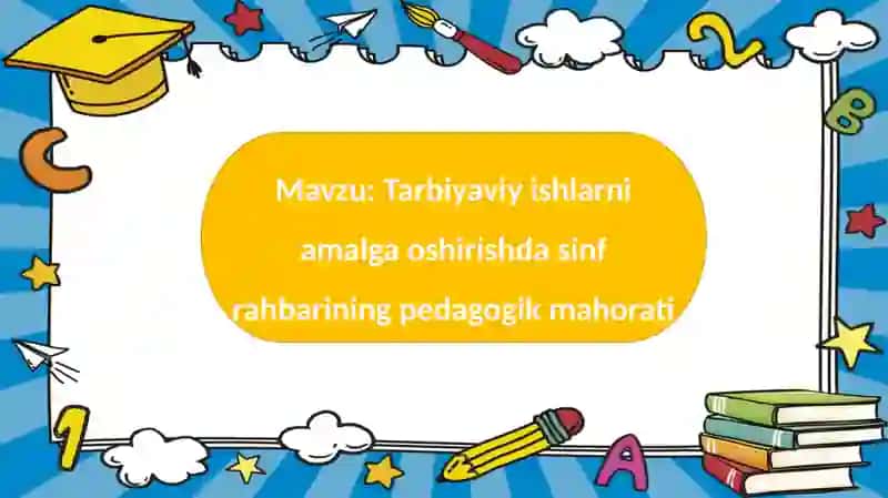 Tarbiyaviy ishlarni metodikasini fanidan glossariy 2