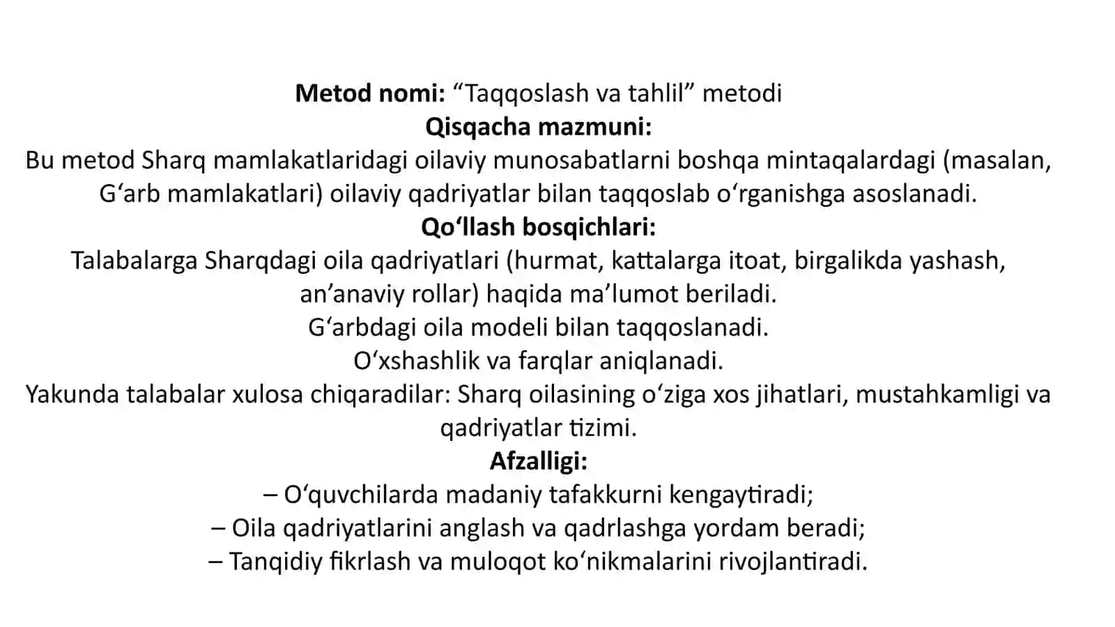 Sharq mamlakatlarida oilaviy munosabatlar 2