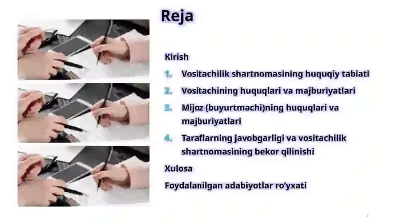 Vositachilik shartnomasi 2