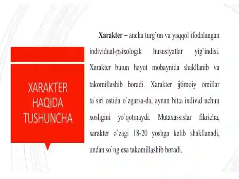 Xarakter tempramentlari 2