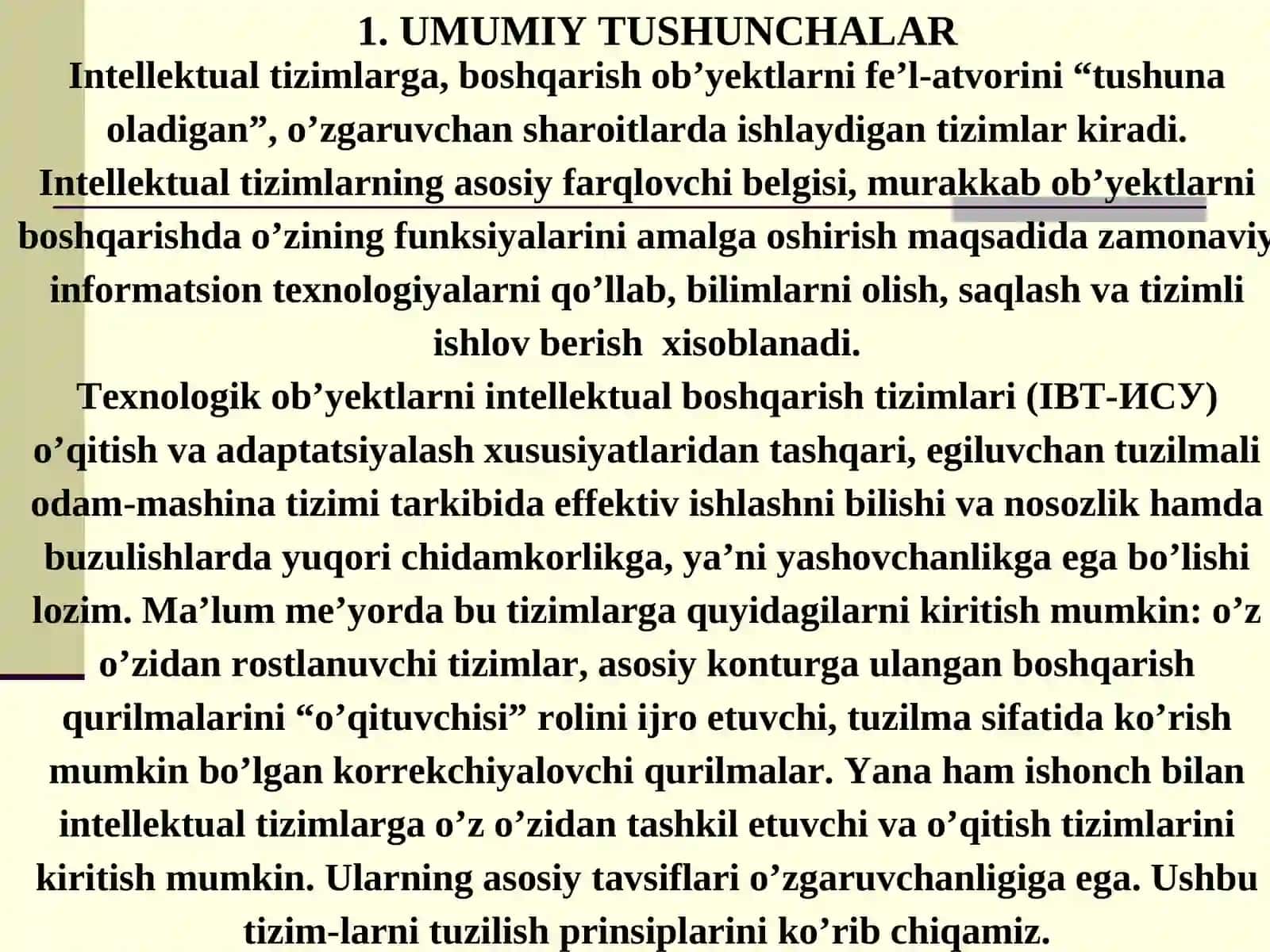 INTELEKTUAL BOSHQARISH TIZIMLARI 2