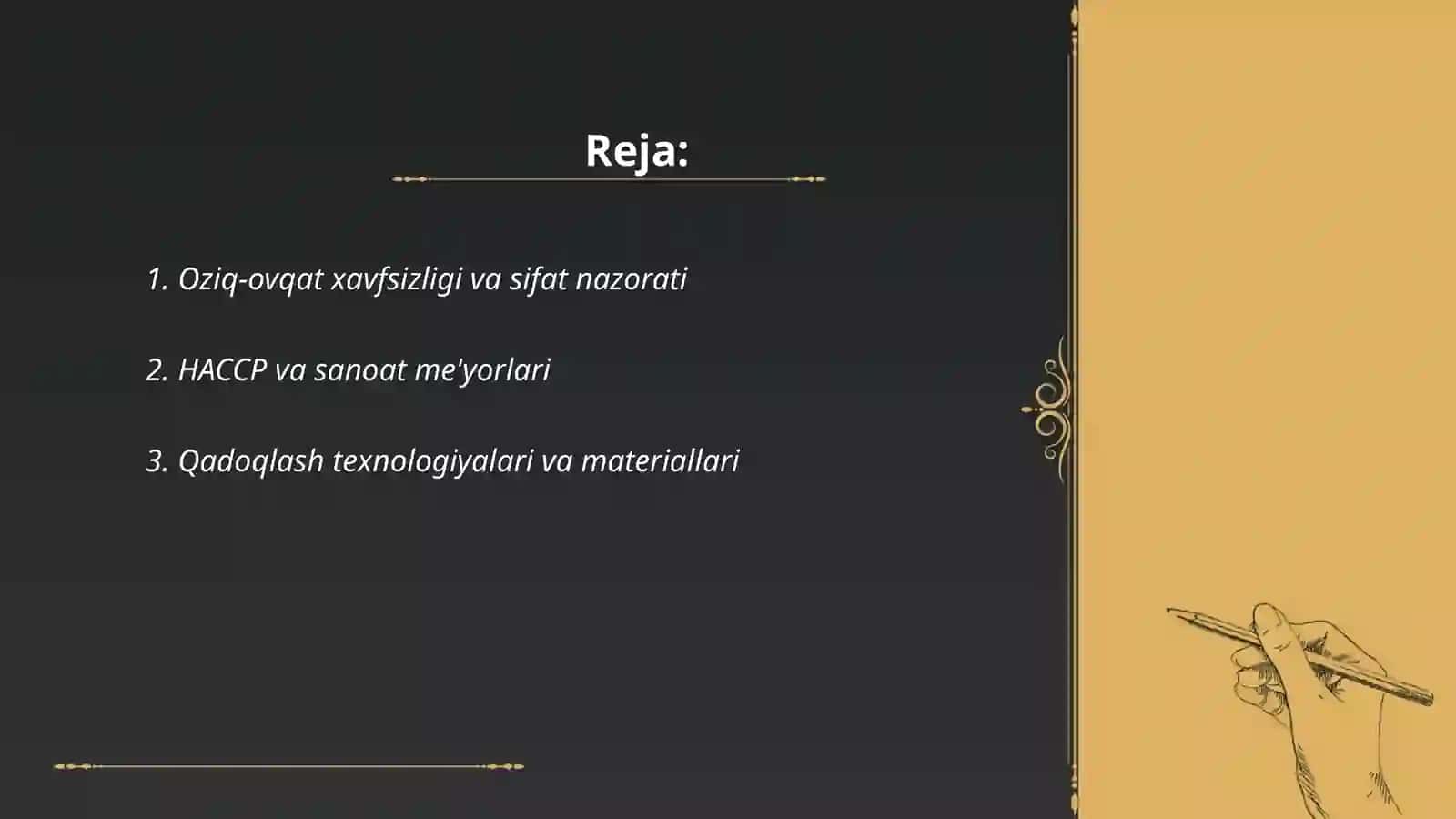 Oziq-ovqat sanoati 2