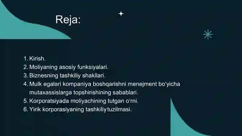 Zamonaviy moliyaning fundamental asoslari 2