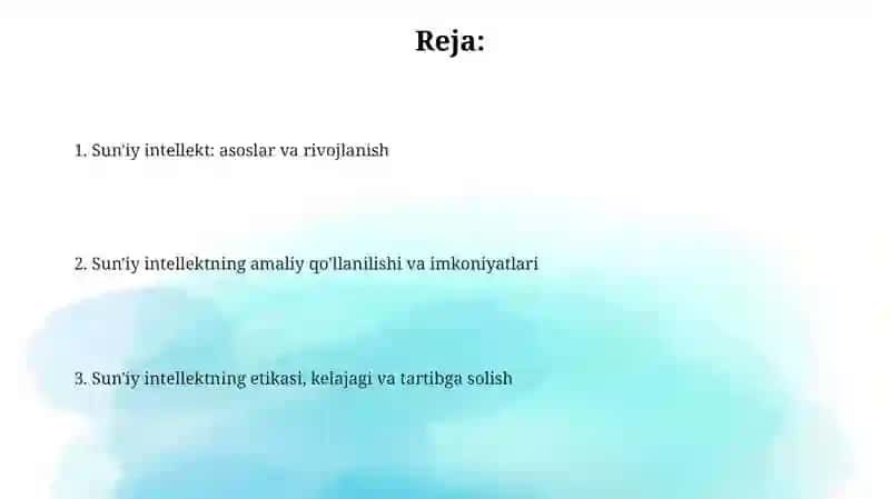 Sun'iy intellekt: Asoslar va imkoniyatlar 2
