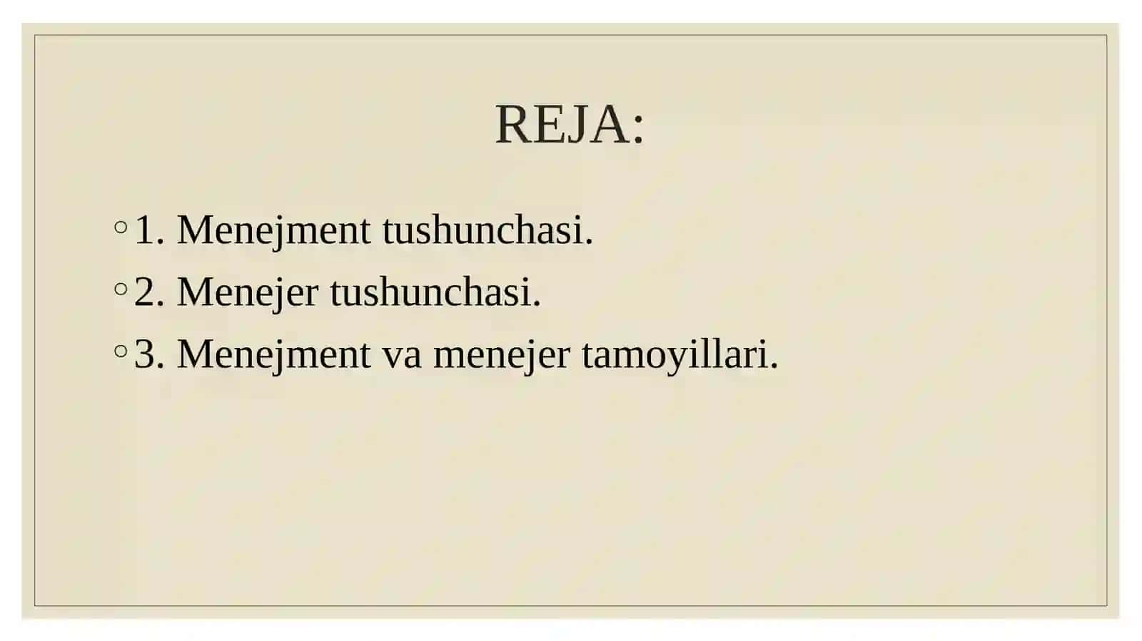 Menejment va Menejer tushunchasi 2