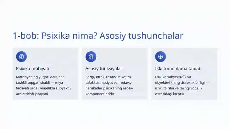 Psixikaning kelib chiqishi va rivojlanishi 2