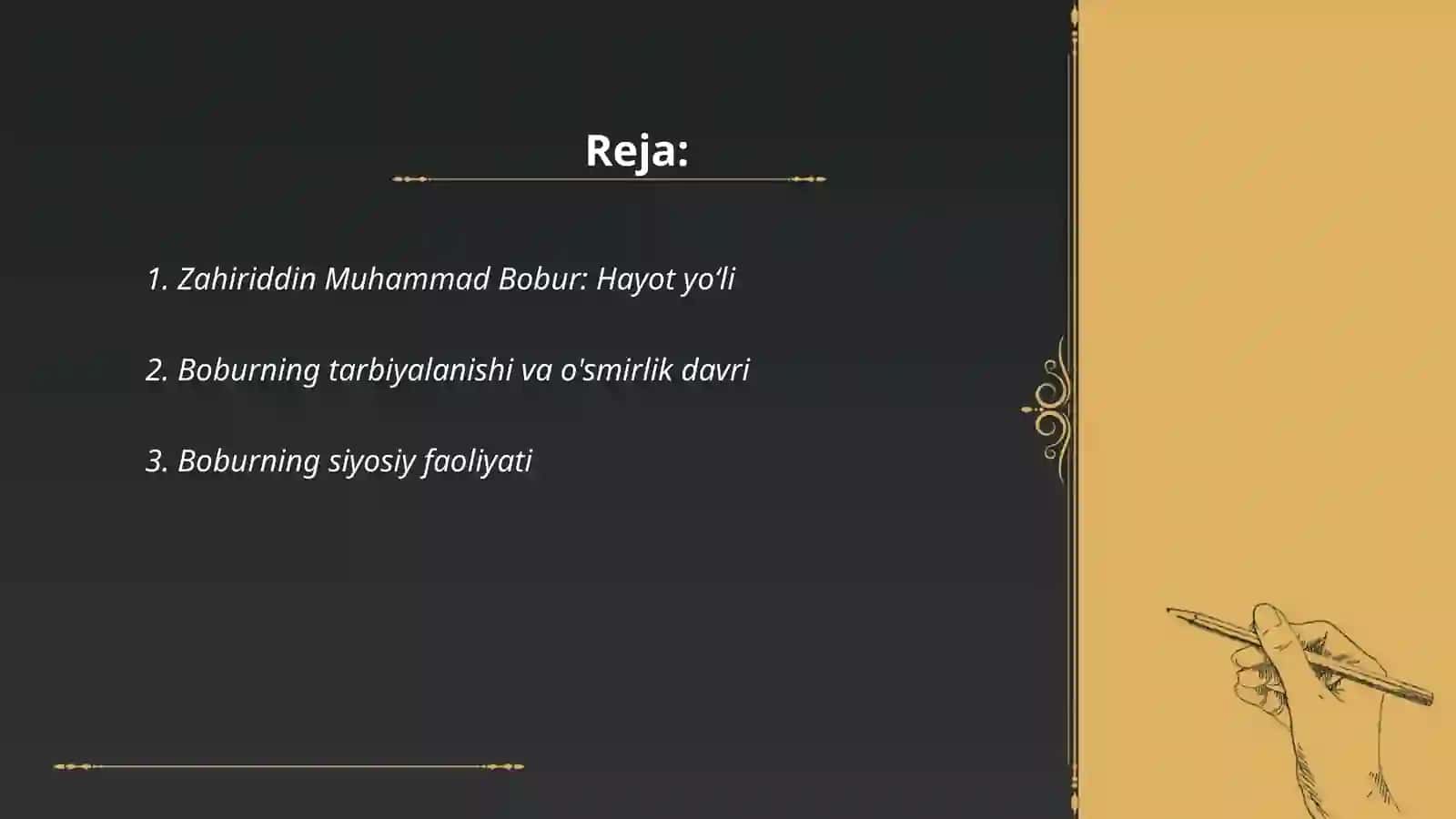 Zahiriddin Muxammad Boburning hayoti va adabiy merosi 2