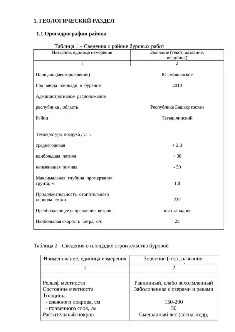 ГЕОЛОГИЧЕСКИЙ РАЗДЕЛ 2