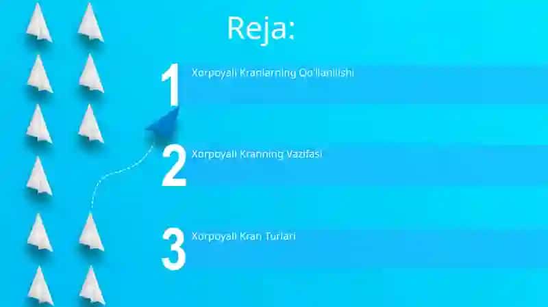 Xorpoyali kranning vazifasi va turlari 2