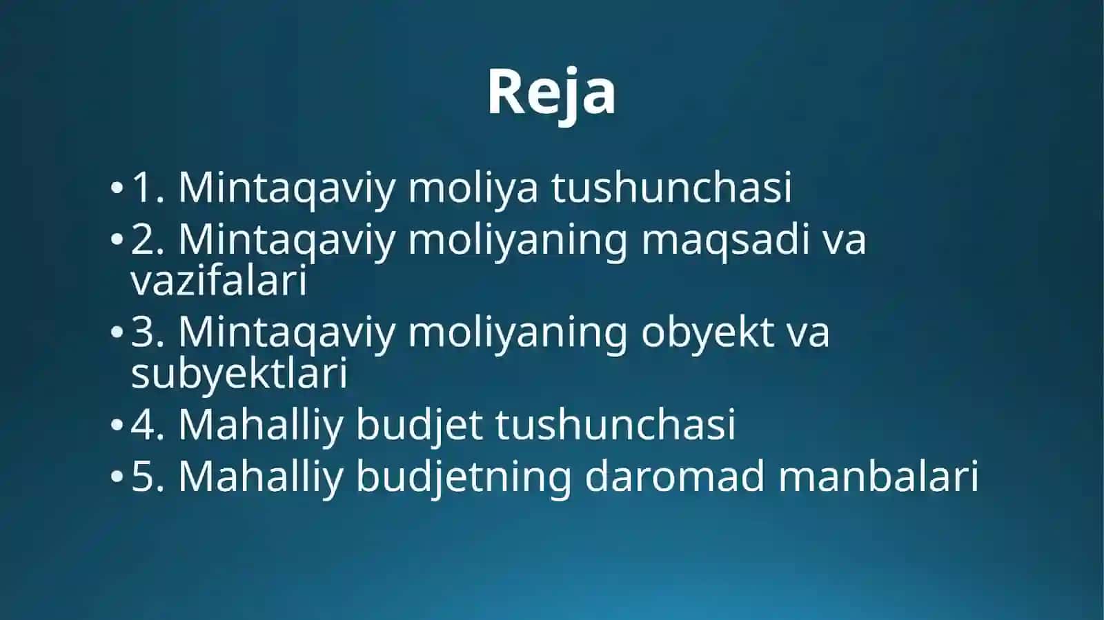 Mintaqaviy Moliya 2