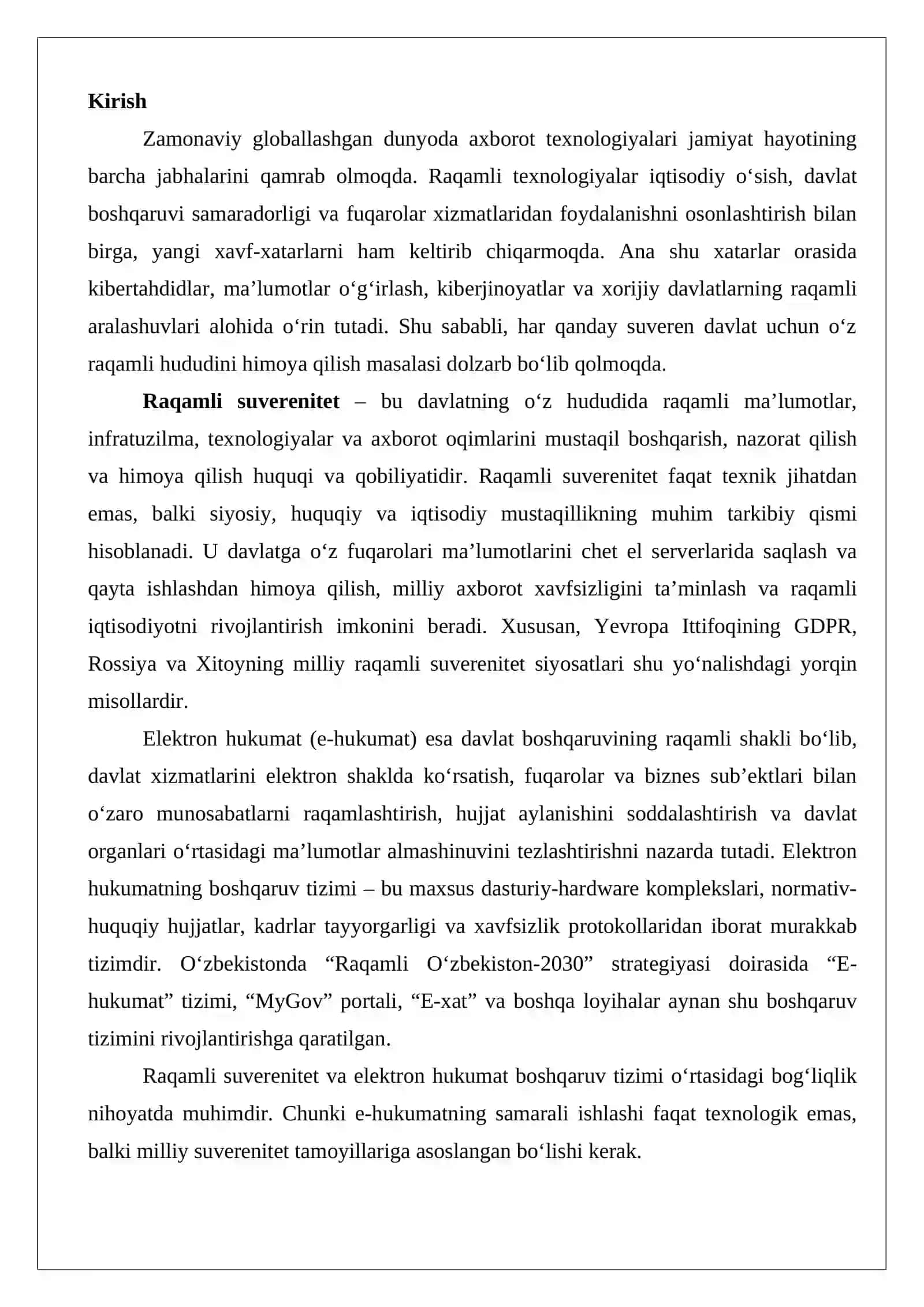 Raqamli suverenitet va elektron hukumatning boshqaruv tizimi 2