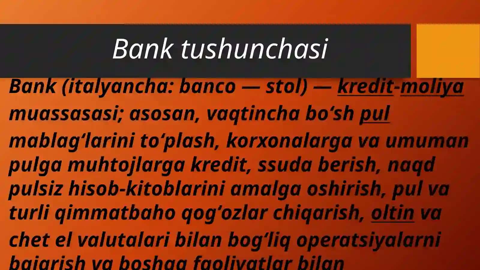 Bank tizimi 2