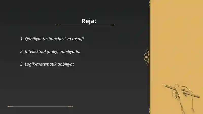 Qobiliyat va uning turlari 2