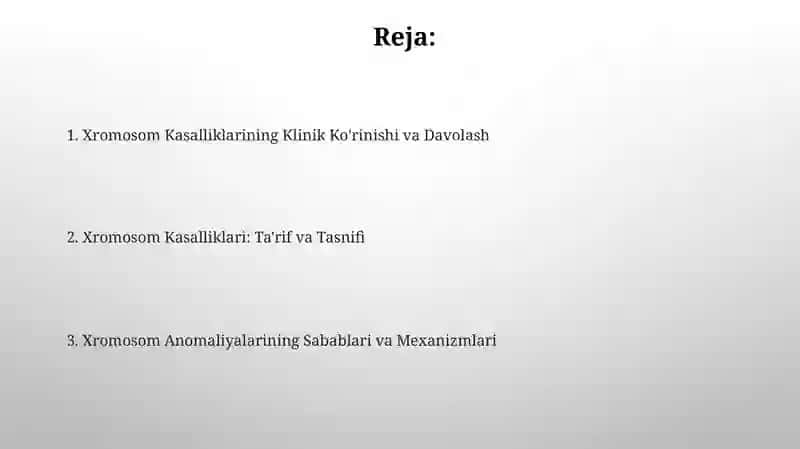 Xromosoma kasalliklari 2