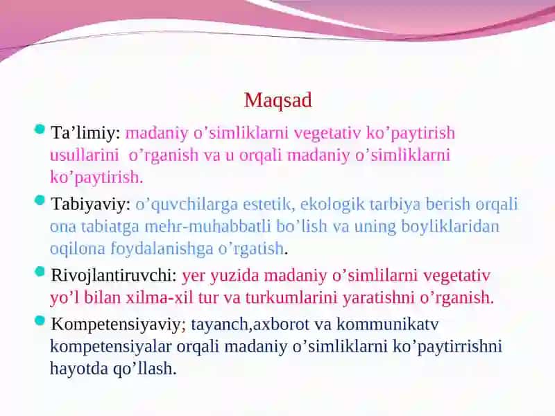 Madaniy o’simliklarning vegetativ ko’payishi 2