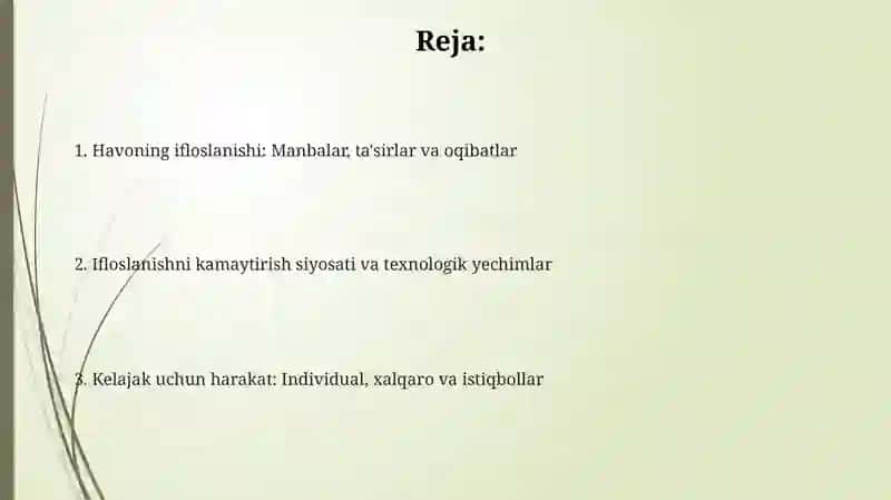 Havoning ifloslanishi va uni bartaraf qilish yoʻllari 2