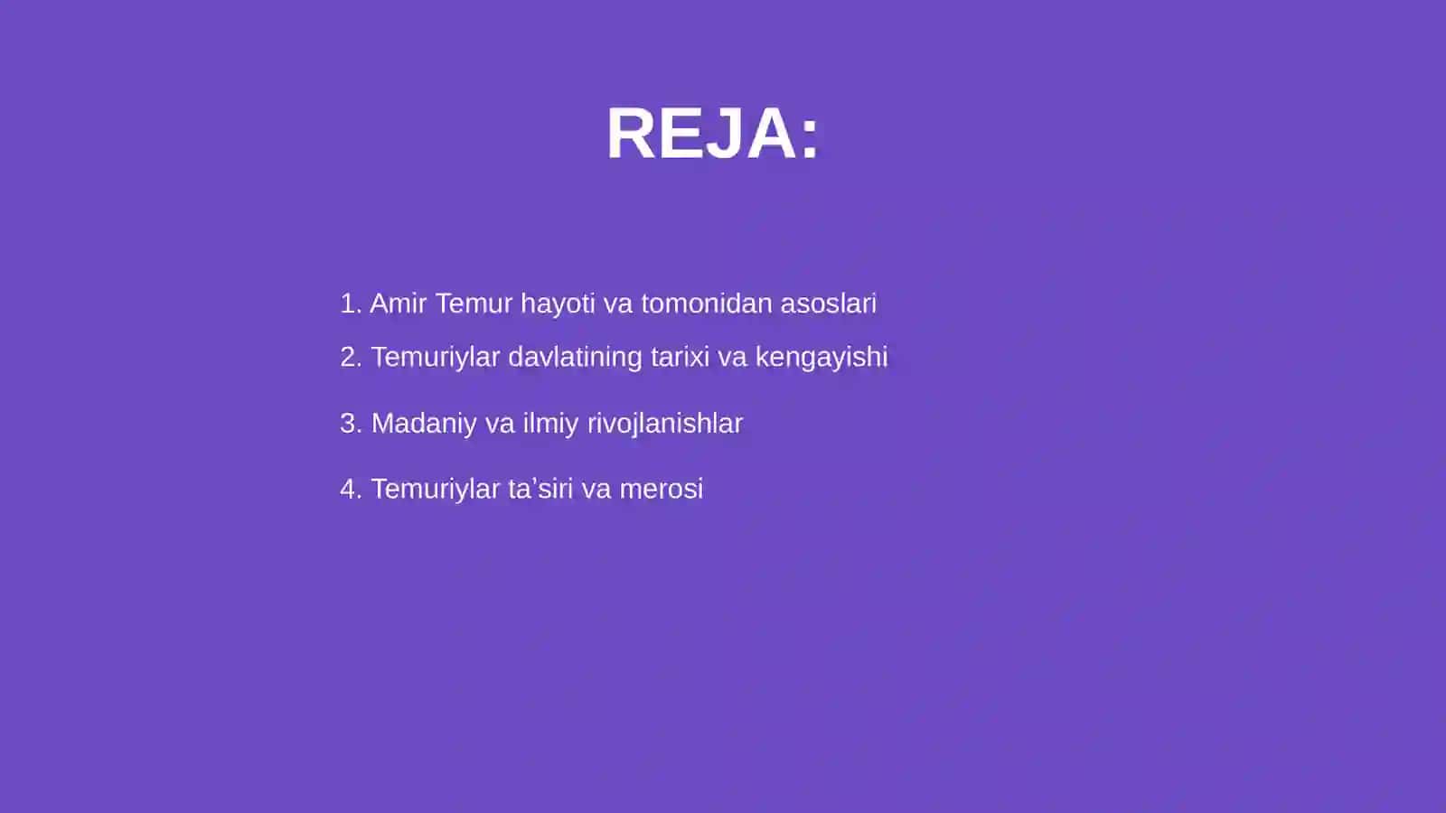 Amir Temur va Temuriylar davri 2
