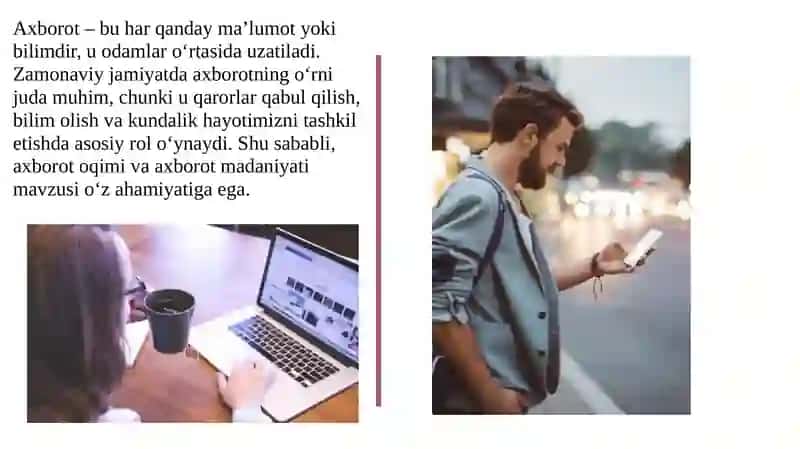 Axborot oqimi va axborot madaniyati 2