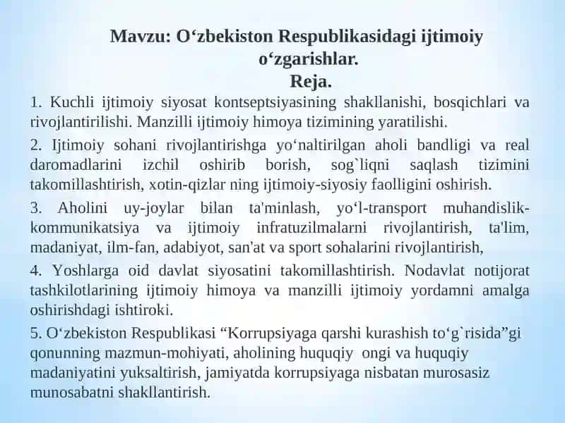 Kuchli ijtimoiy siyosat kontseptsiyasi 2