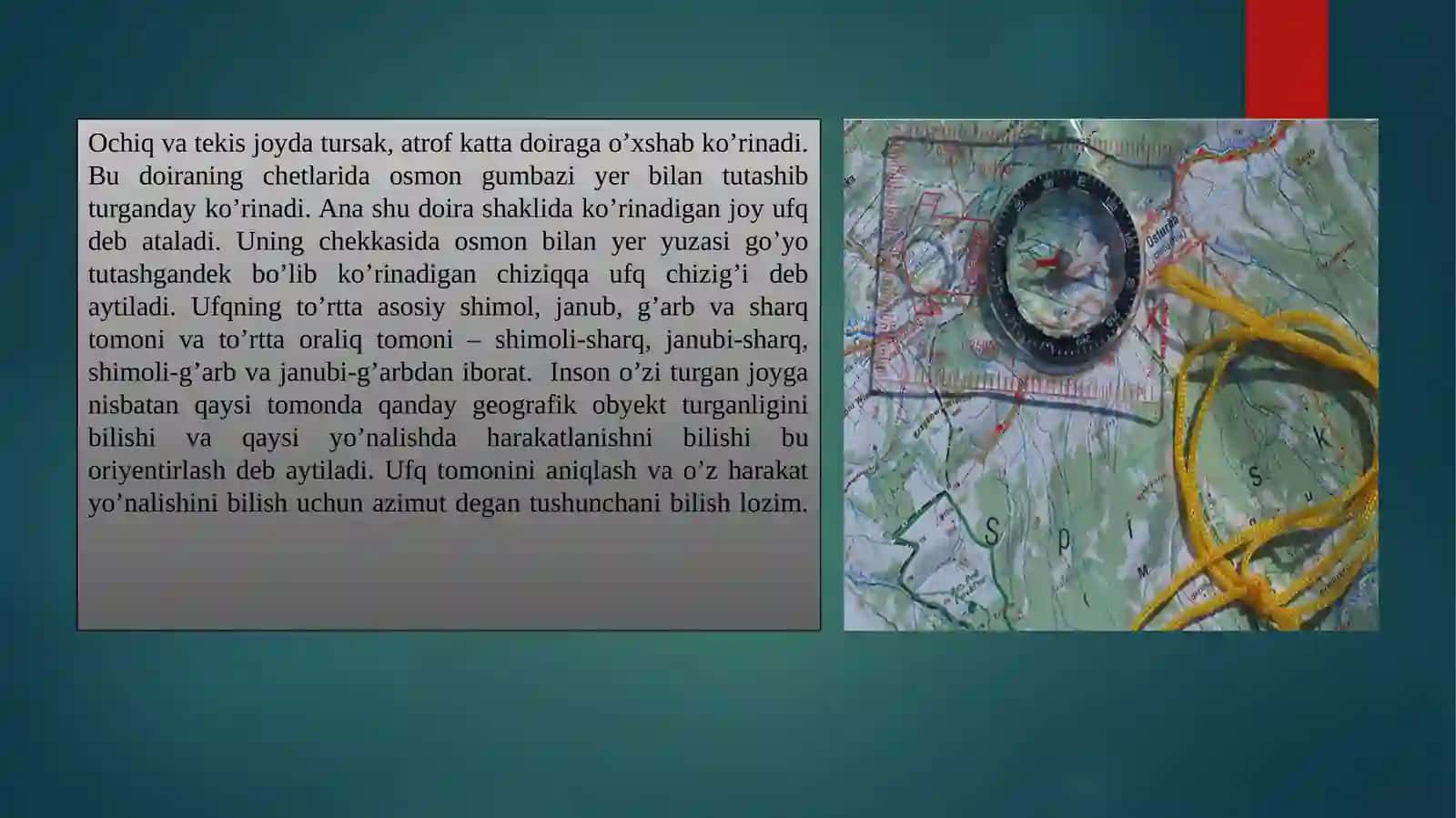 Amaliymashg’ulot. Xarita va kompas bilan ishlash 2