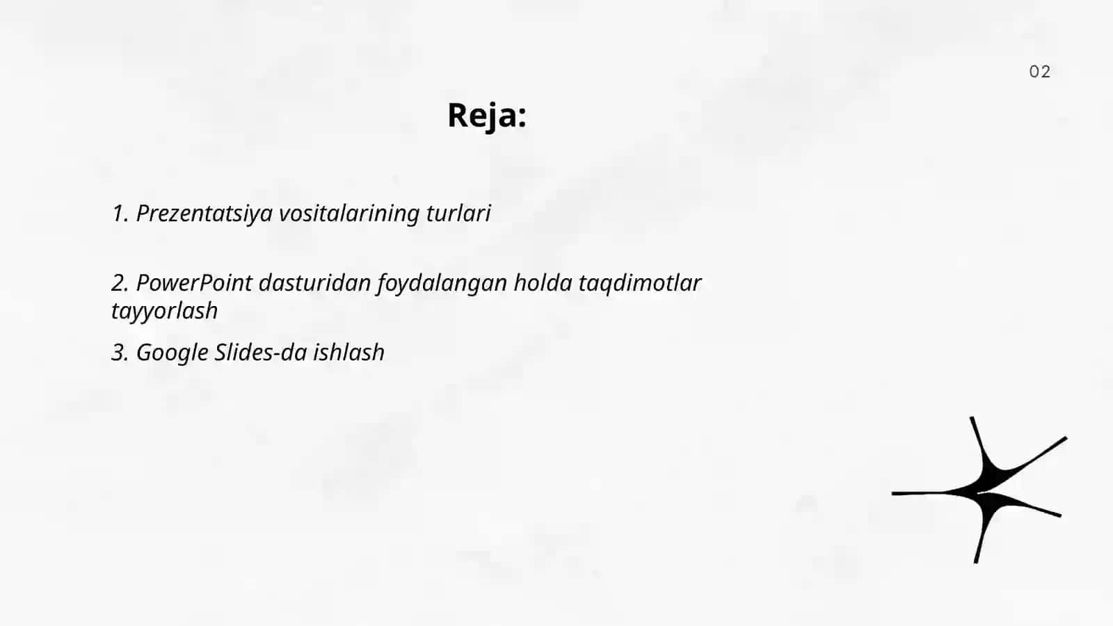 Taqdimotlarni ishlab chiqishning instrumental vositalari 2