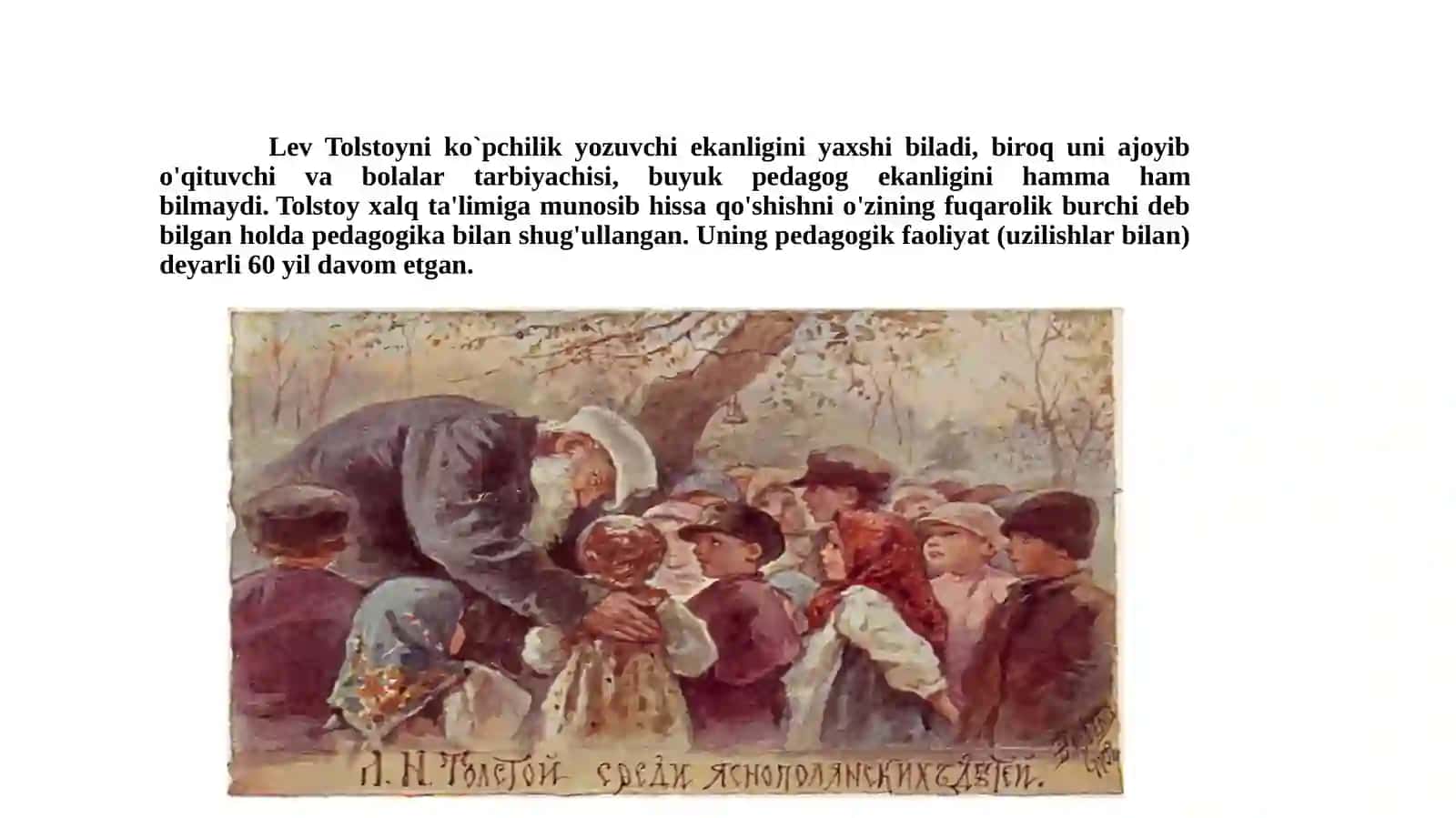 LEV NIKOLAEVICH TOSTOYNING PEDAGOGIK QARASHLARI 2