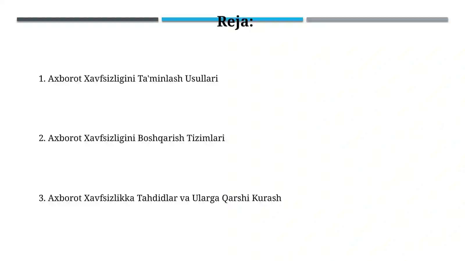 Xavfsizlik siyosatlari va qoidalari 2