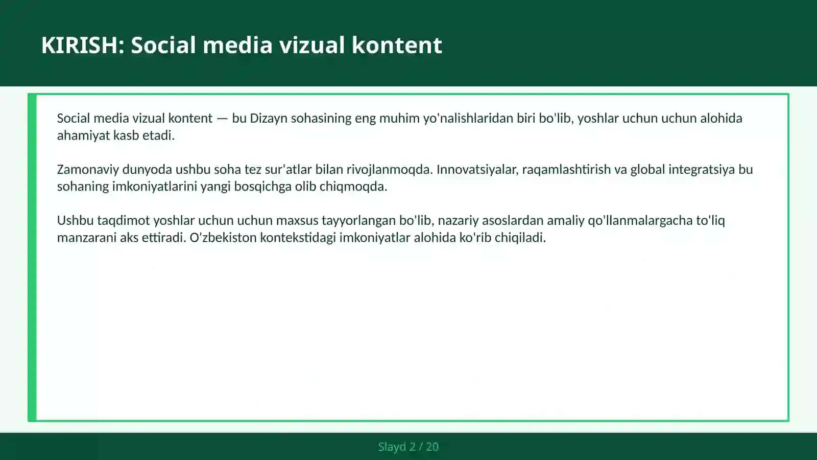 SOCIAL MEDIA VIZUAL KONTENT 2