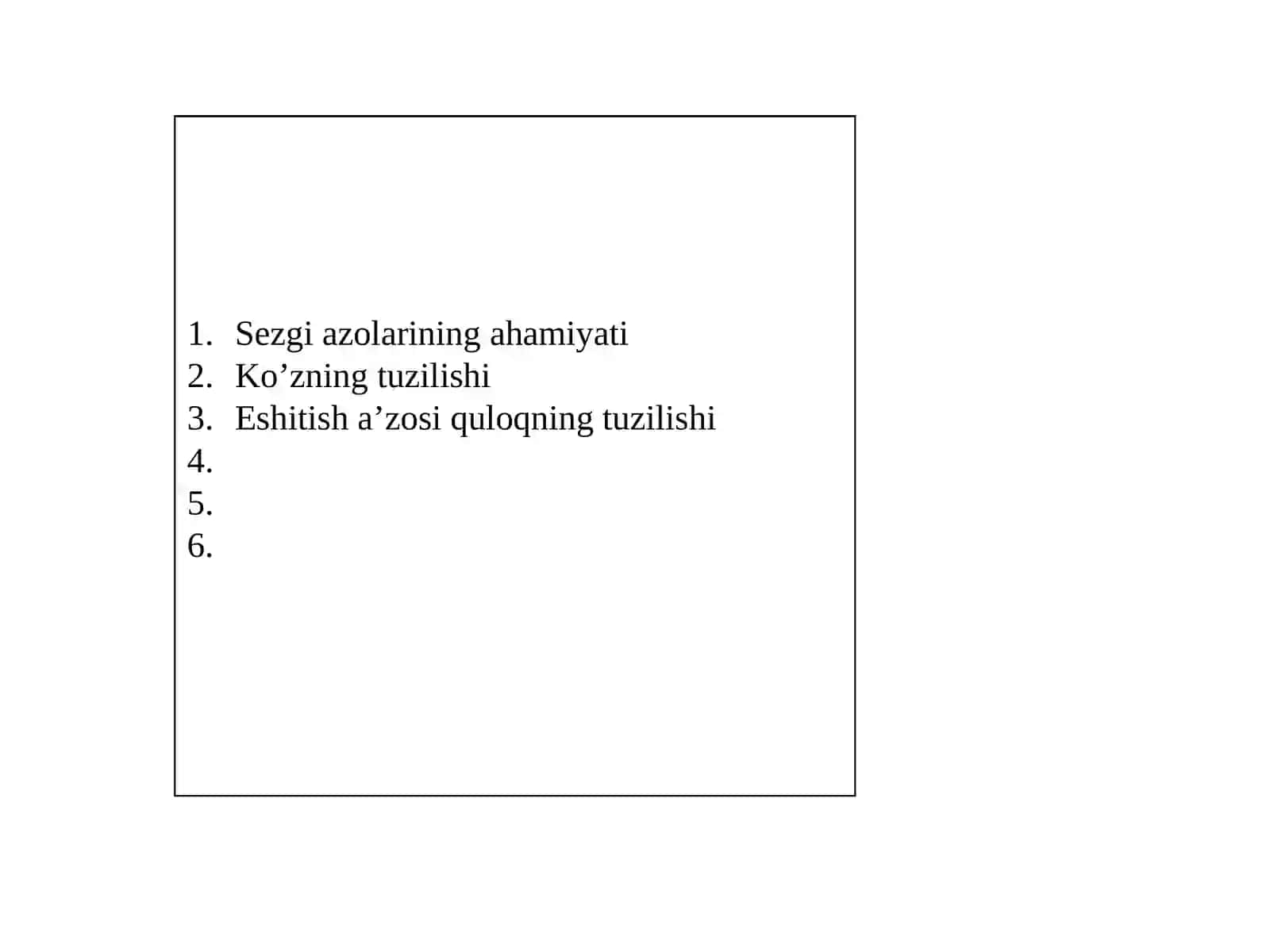 Sezgi azolari tuzilishi 2