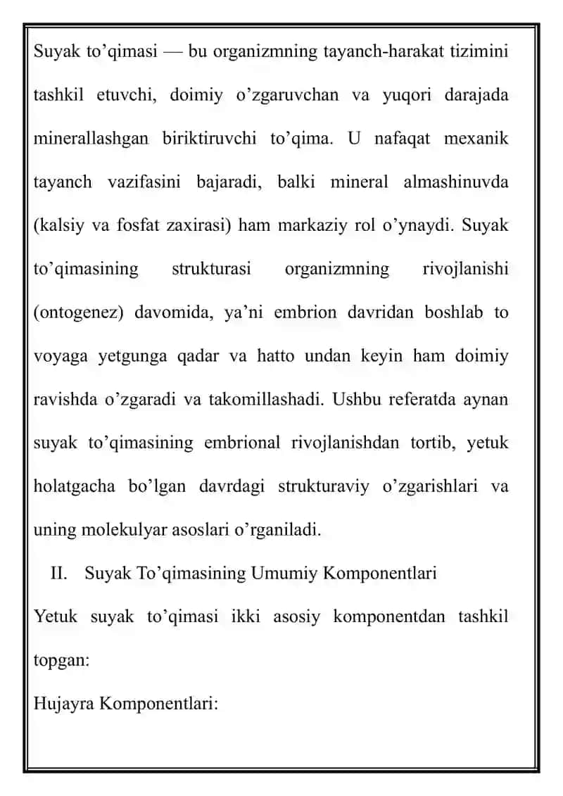 Suyak To’qimasi 2