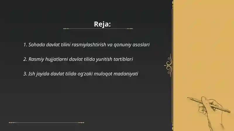 Sohada davlat tilida ish yuritish 2