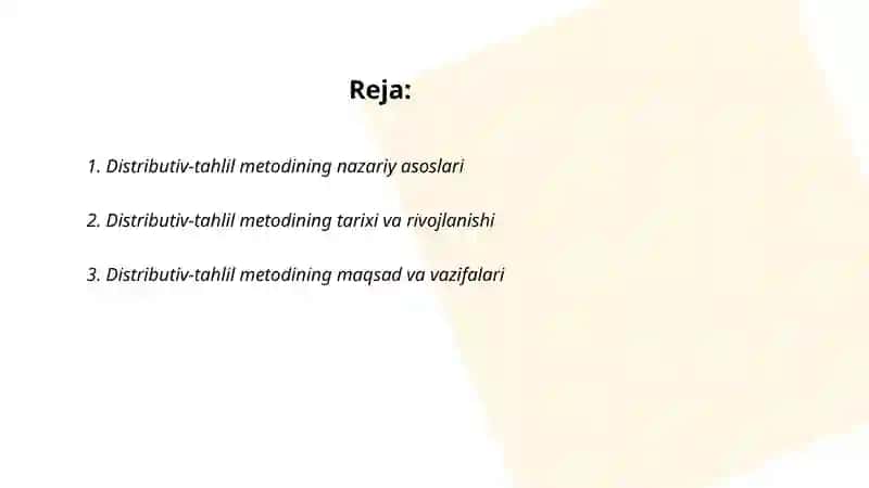 Distributiv-tahlil metodi 2
